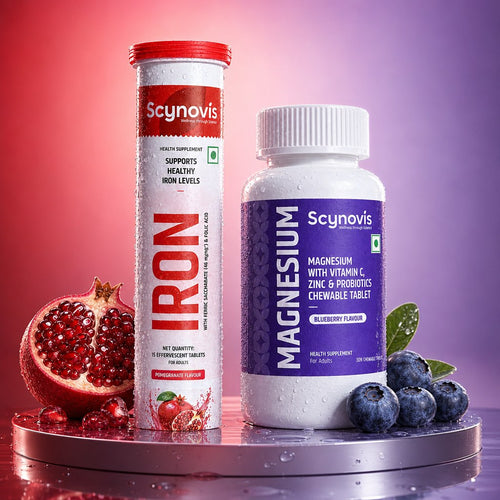 Scynovis Energy Routine: Iron Fizz and Magnesium Chewable